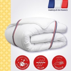 DODO Couette tempérée 300gr/m² anti-acarians VICTORIA 220x240 cm blanc