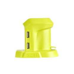 RYOBI - Chargeur USB 18V ONE+ - 2 ports USB pour charger a partir d'une batte...