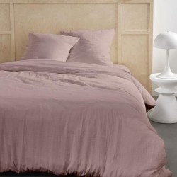 Parure de lit - TODAY - 123667 - 2 personnes - 260x240cm - Gaze de coton unie...