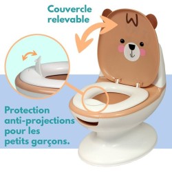 Pot éducatif bébé - BAMBISOL - Bruit de chasse d'eau - Cuvette amovible - Pro...