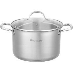 AM0073 Arthur Martin Marmite 32 cm avec couvercle – Acier Inoxydable – Tous f...
