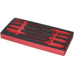 Plateau mousse vide pour module - FACOM - PM.MODA1 - Pour 8 tournevis protwist