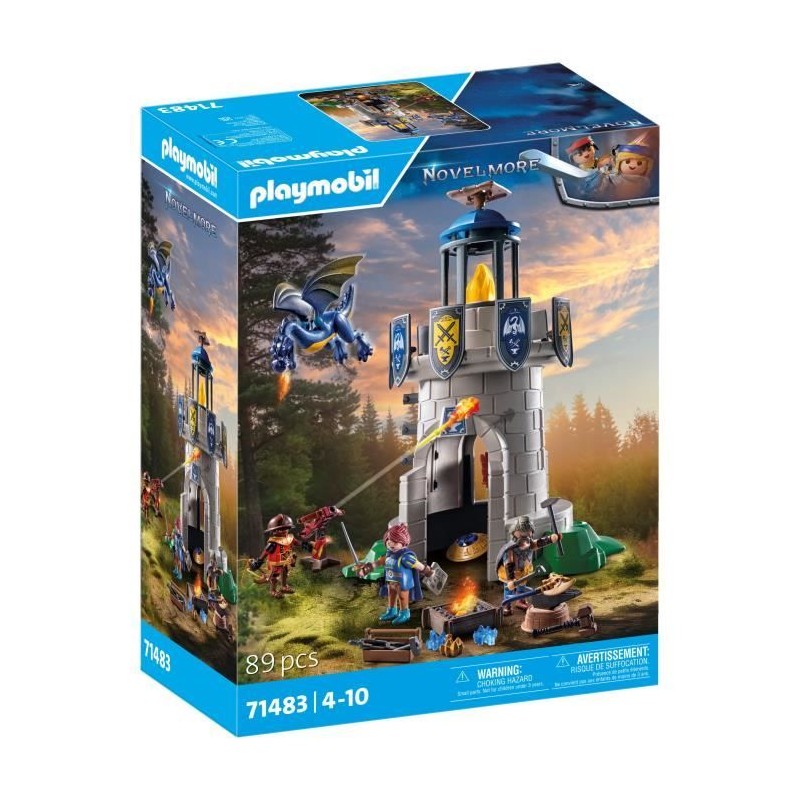 PLAYMOBIL 71483 Novelmore Tourelle des chevaliers de Novelmore avec dragon