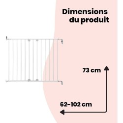 SAFETY 1ST Barriere de sécurité wall-fix extending, largeur de 62 a 102 cm, O...