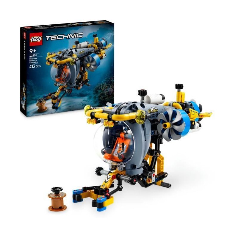 LEGO Technic 42201 Le sous marin de recherche en haute mer - Jeu de construct...