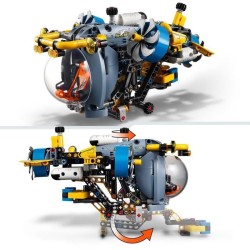 LEGO Technic 42201 Le sous marin de recherche en haute mer - Jeu de construct...