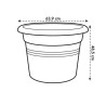 ELHO Pot de fleurs Green Basics Cilinder - Ø 64 x H 49 cm - Extérieur - 100% ...