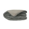 CALGARY - Couette Chaude Microfibre 400gr/m² - Gris & Argent - 220 x 240 cm