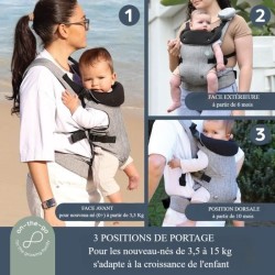 Dreambaby Porte-bébé ajustable 3-1 Journey - confortable et polyvalente - pou...