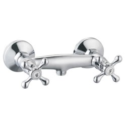 Robinet mélangeur mécanique douche Beverley - ROUSSEAU - Style rétro - Tete c...