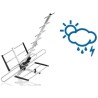 Antenne TV Extérieure ONE FOR ALL SV9357 Professional Line VHF/UHF amplifiée,...