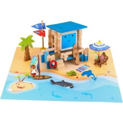 Journée a la Plage 120 Pieces - JEUJURA - Jeu de Construction en Bois Naturel...