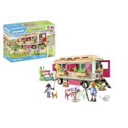 PLAYMOBIL 71441 Roulotte café boutique, Country La vie a la ferme, 145 pieces...