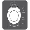 Abattant Presto Taupe - Thermodur - Fixation par le dessus - Antibactérien