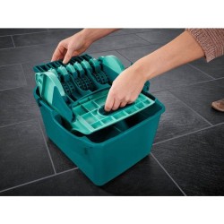 Seau essoreur Leifheit Profi Compact 55080, essore-housse de 8 L compatible a...