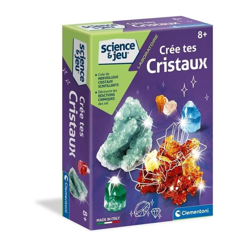 Clementoni- Crée tes cristaux - Des 8 ans