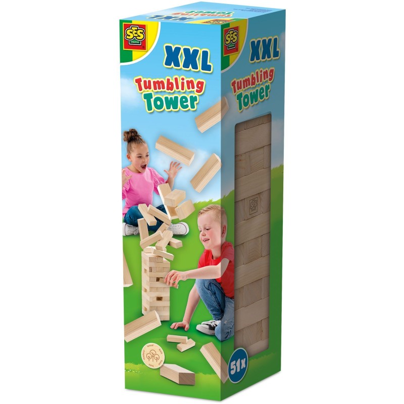 Tour d'empilage en bois XXL - SES CREATIVE - Outdoor - Développe