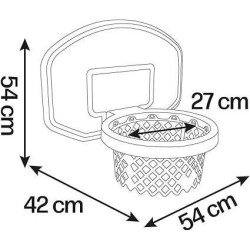 Smoby - Panier de Basket enfant - Accessoire de toboggan Smoby - 3 en 1 - Dés...
