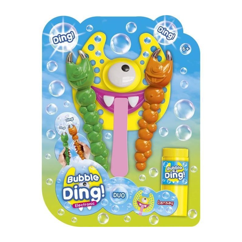 Jeu bulles de savon - LANSAY - 25640 - Bulles Party - Bubble Ding Duo Electronic