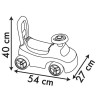 Smoby - Porteur auto enfant 2 en 1 - Pat' Patrouille - Coffre sous la selle -...