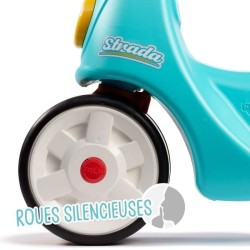Scooter 1er âge - FALK - Stada - Jaune et bleu - Klaxon manuel - Roues silenc...