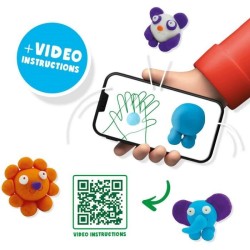 Pâte a modeler FunDo - Animaux sauvages (3x90gr-1x40gr) - SES