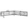 Banc de réception pliable - TERRANOVA - Blanc - Structure en acier et assise ...