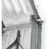 Banc de réception pliable - TERRANOVA - Blanc - Structure en acier et assise ...