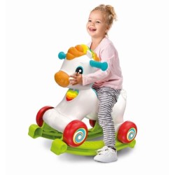 Clementoni - Cheval a bascule et a roues -Crinere avec boutons