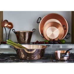 Casserole cuivre - BAUMALU - 12 cm - Cuivre massif - Intérieur étamé - Manche...