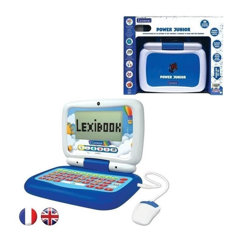 Ordinateur portable éducatif parlant bilingue FR/EN pour un total de 40 activ...