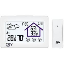 Station météo sans fil - CGV - MY METEO-1BM - Contrôle tactile - Horloge et c...
