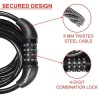 Antivol Vélo - MASTER LOCK - 8221EURDPRO - Câble torsadé 1,8m - Combinaison p...