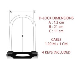 MASTER LOCK Antivol U avec Câble - A Clé