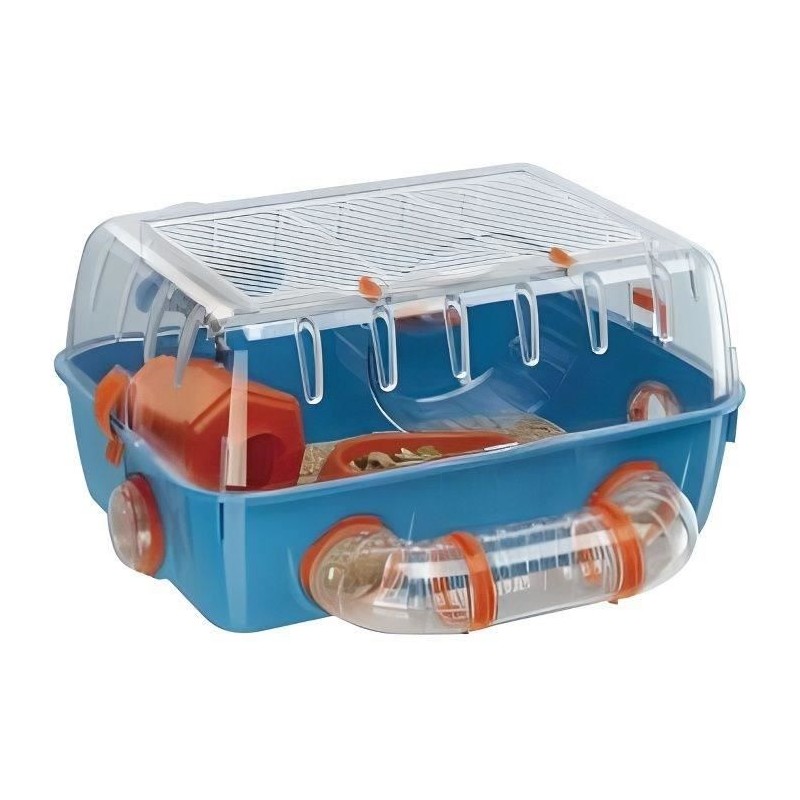 Cage ludique pour hamsters 40.5*29.5*22.5 cm- En plastique - FERPLAST
