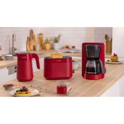 Toaster - BOSCH -  TAT2M124 MyMoment - Rouge - 2 tranches - centrage automati...