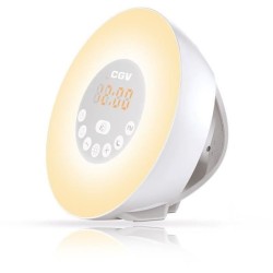 Radio réveil - CGV - CR ARUNA - Simulateur d'aube - DAB+, FM ou Web - Ambianc...