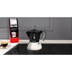 Cafetiere italienne - BIALETTI - MOKA Induction - 4 tasses - 150 ml - Noir