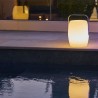 Lanterne sans fil - LUMISKY - LUCY ROCK - H31 cm - Poignée aluminium - LED bl...