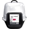 THEBES Maison de toilette XXL- Bac a litiere - 62x53x58 cm - Noir et blanc - ...