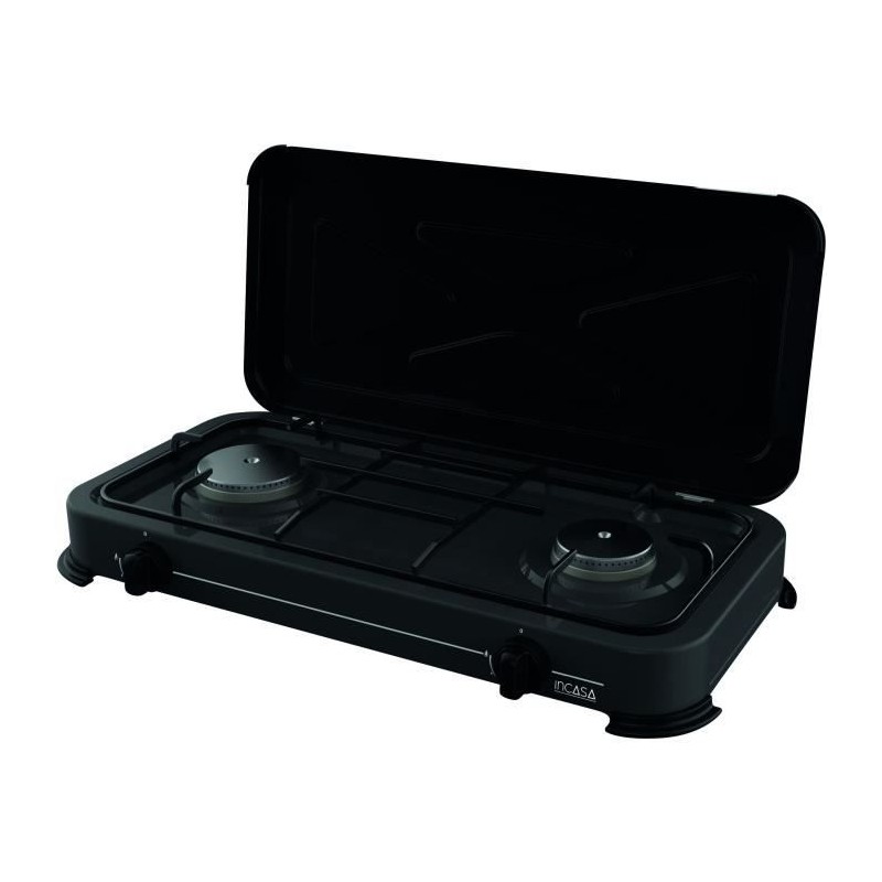 Réchaud a gaz - INCASA - 016465 - 2 feux - Puissance 3,4 kW - Dimensions 63x2...