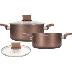 Set de marmites - ARTHUR MARTIN - AM9820 - 20-24 cm avec couvercle en verre -...