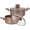 Set de marmites - ARTHUR MARTIN - AM9820 - 20-24 cm avec couvercle en verre -...