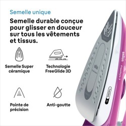 Fer vapeur - BRAUN - FI3124PU Freestyle 3 - Puissance 2400 W -