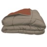 CALGARY - Couette Chaude Microfibre 400gr/m² - Gris et Marron - 240 x 260 cm