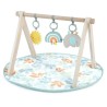 INGENUITY Tapis d'éveil bébé Sun Valley, arche de jeu en bois - 3 jouets amov...