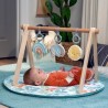 INGENUITY Tapis d'éveil bébé Sun Valley, arche de jeu en bois - 3 jouets amov...