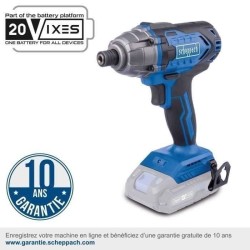 Clé a choc sans fil C-ID180-X -  1/4 brushless 180 Nm 3600 bmp - SCHEPPACH 20...