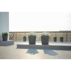 ARTEVASI Pot de fleurs rond CAPRI LARGE - Plastique - Réservoir d'eau - diame...
