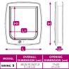 FERPLAST Chatiere plastique Swing - 26,2 x 10,2 x 31,2 cm - Blanc - Pour gran...